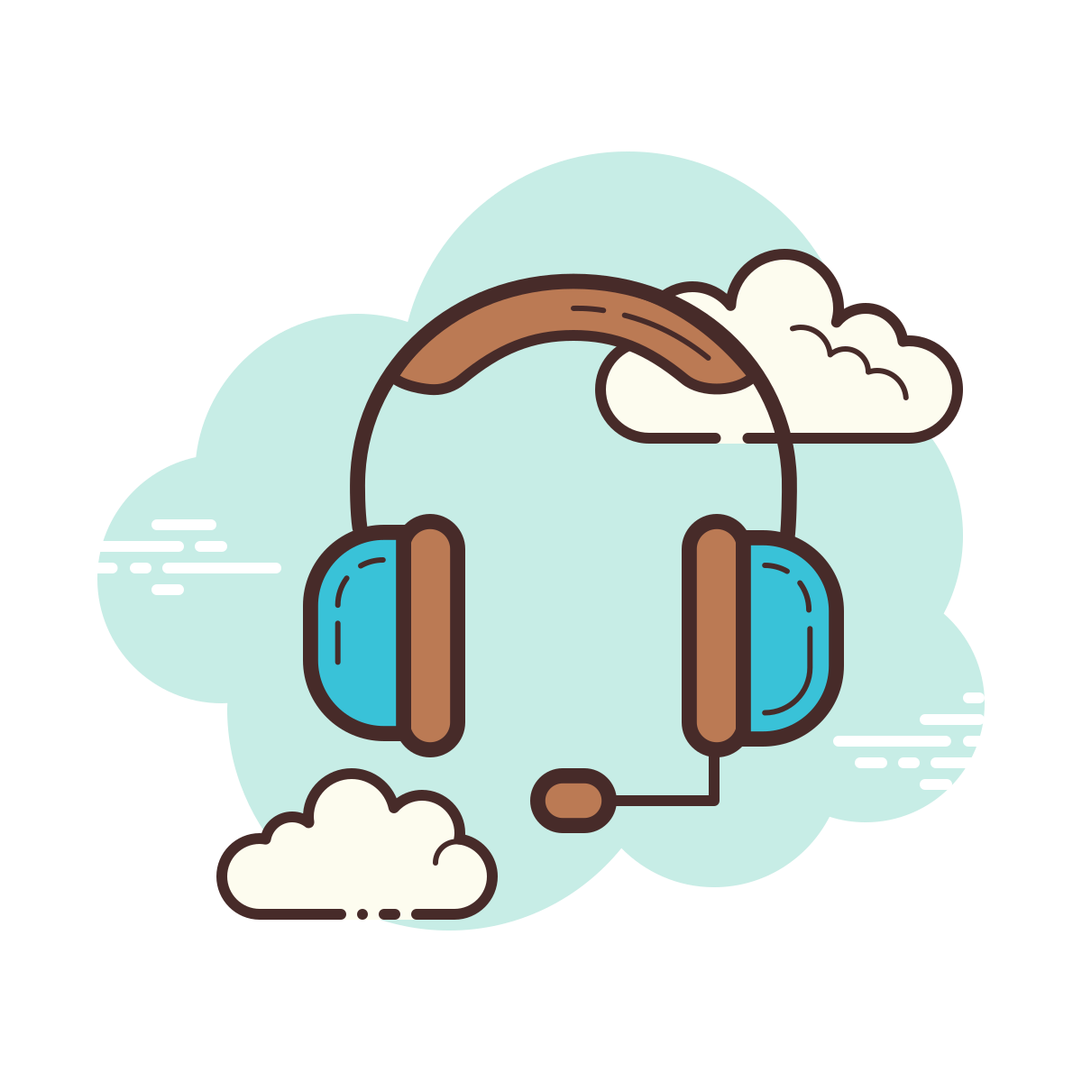cloud style headset icon