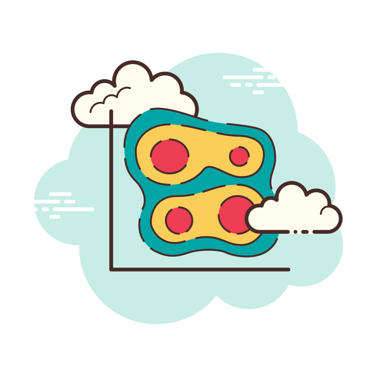cloud style heat map icon