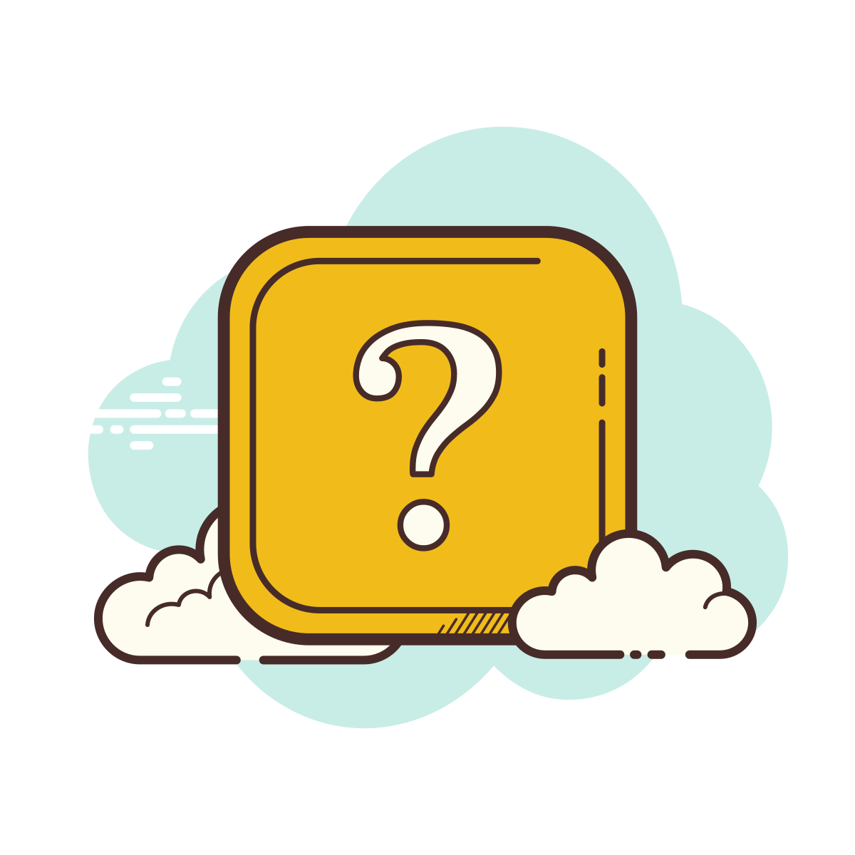cloud style help icon