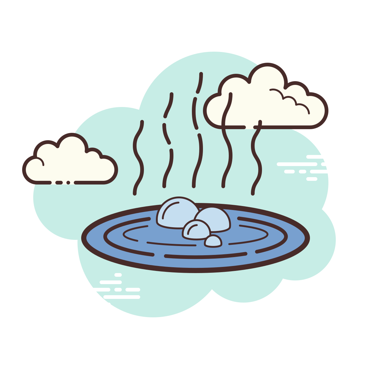 cloud style hot springs icon