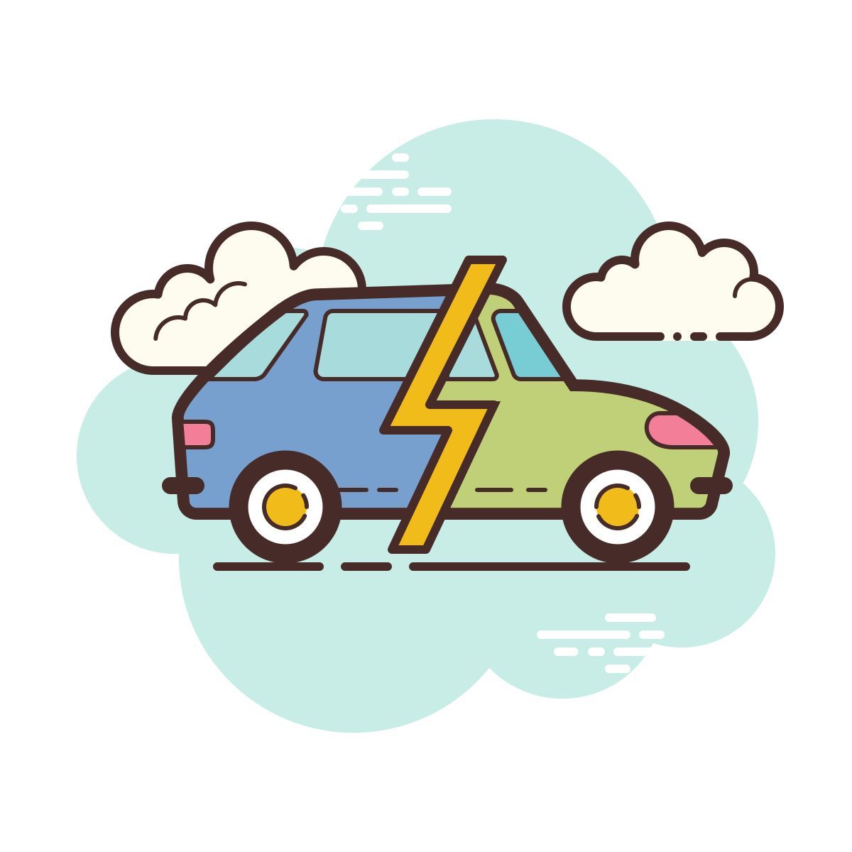 cloud style hybrid icon