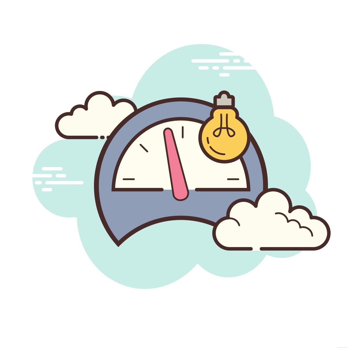 cloud style illumination luminosité icon