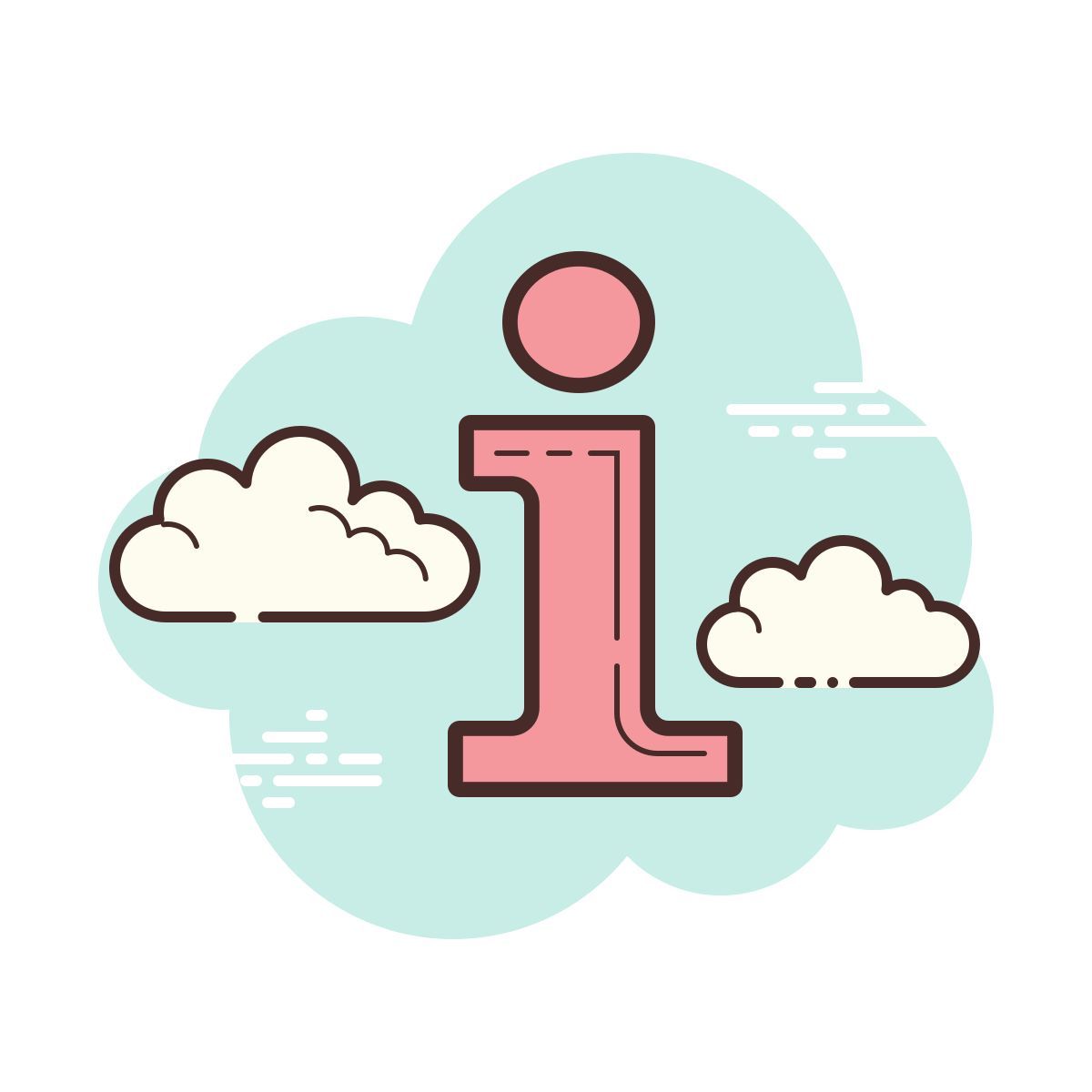 cloud style information icon