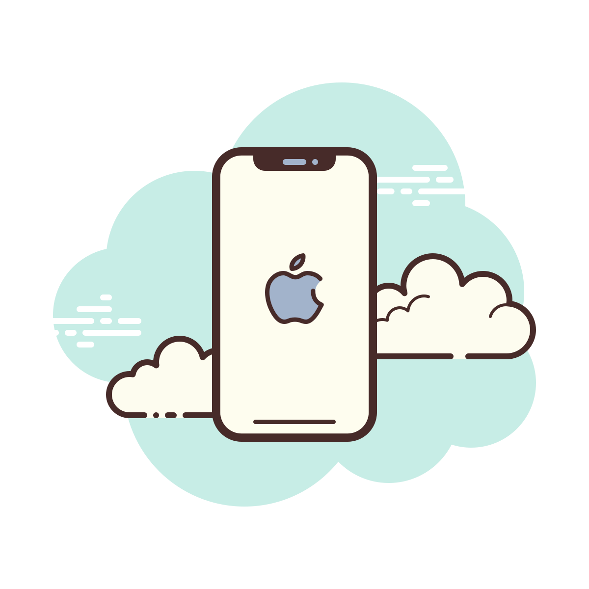 cloud style iphone x icon