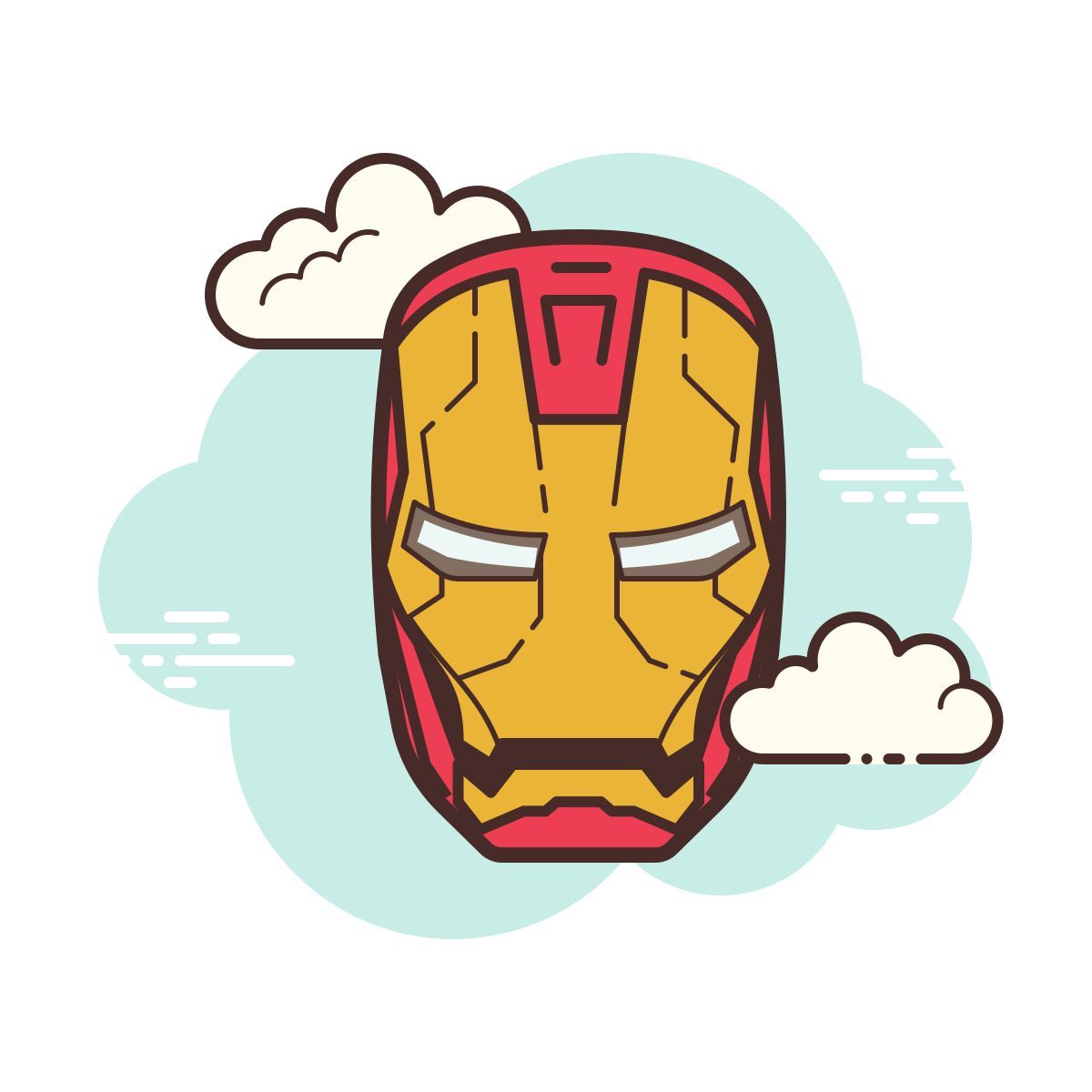 cloud style ironman icon