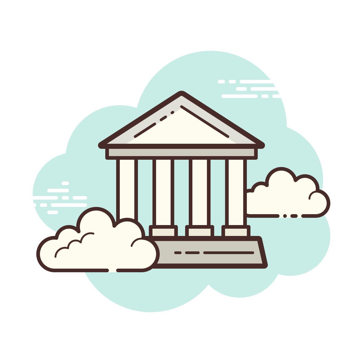 cloud style library icon