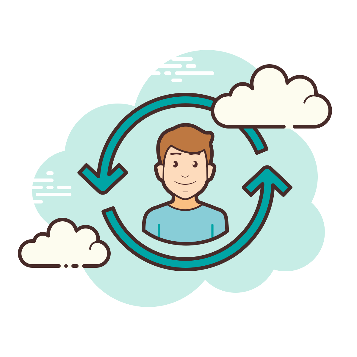 cloud style lifecycle icon
