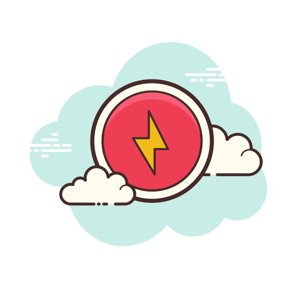 cloud style relâmpago icon
