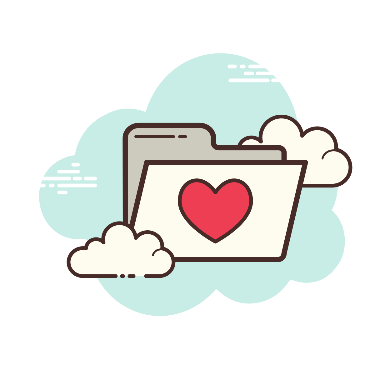 cloud style likes folder icon