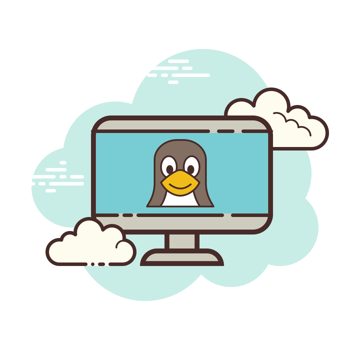cloud style linux client icon