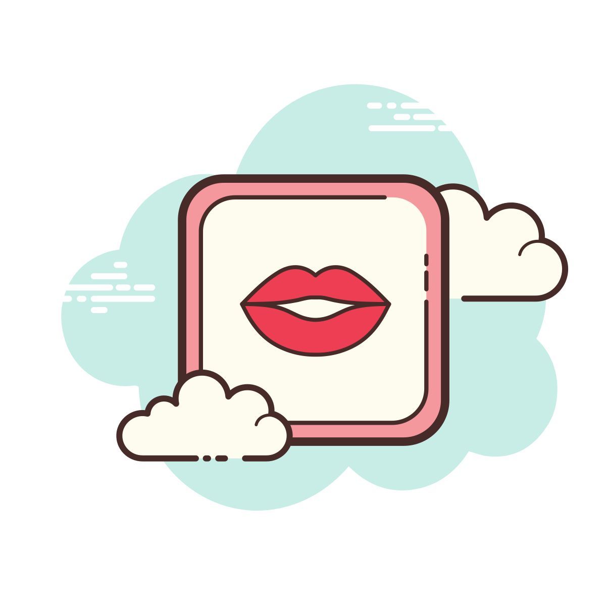 cloud style labbra icon