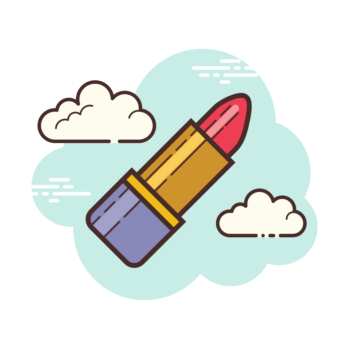 cloud style lipstick icon