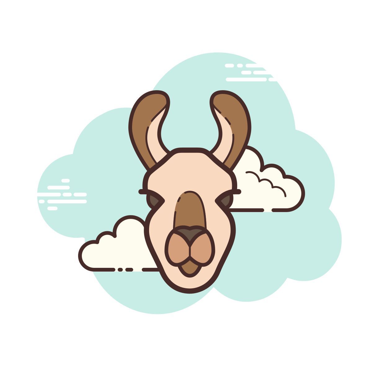 cloud style lama icon
