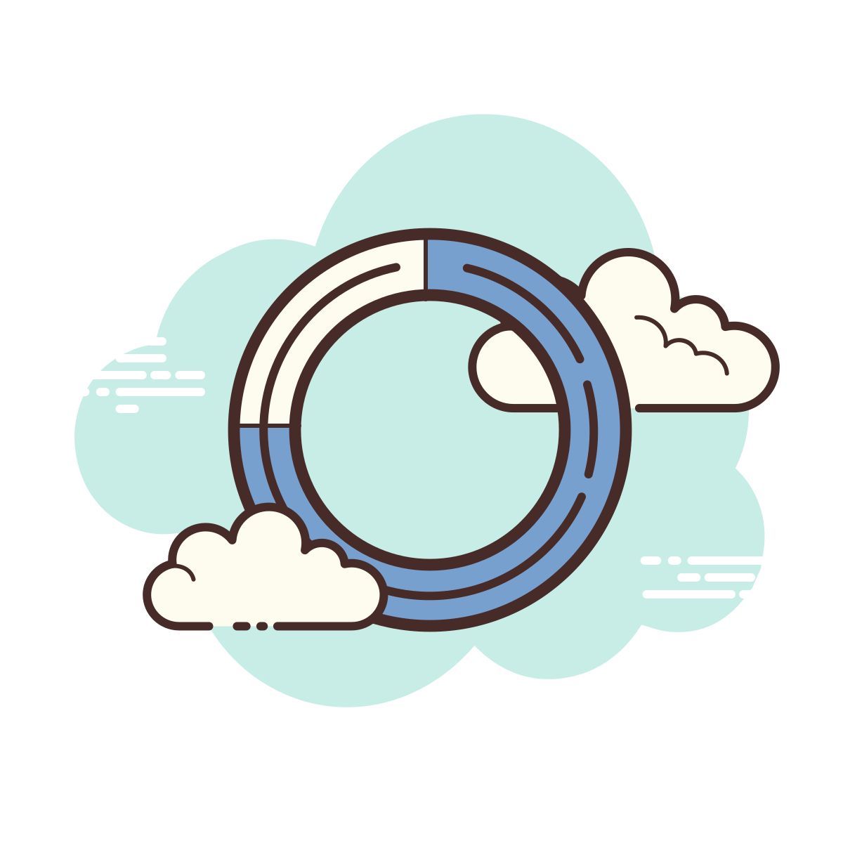 cloud style panneau de chargement icon