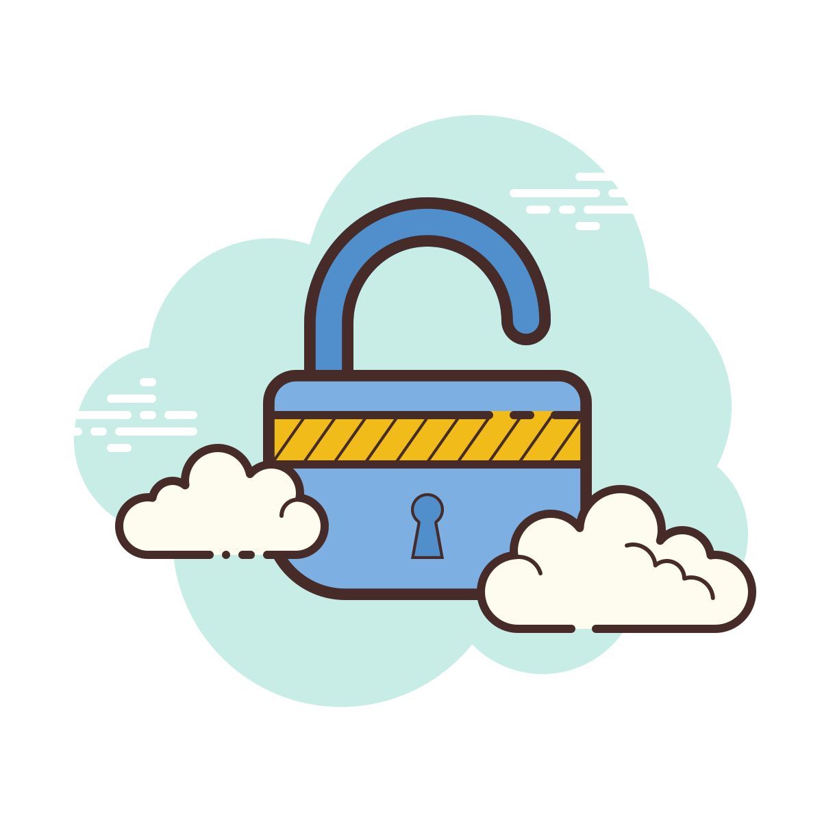 cloud style sperren icon