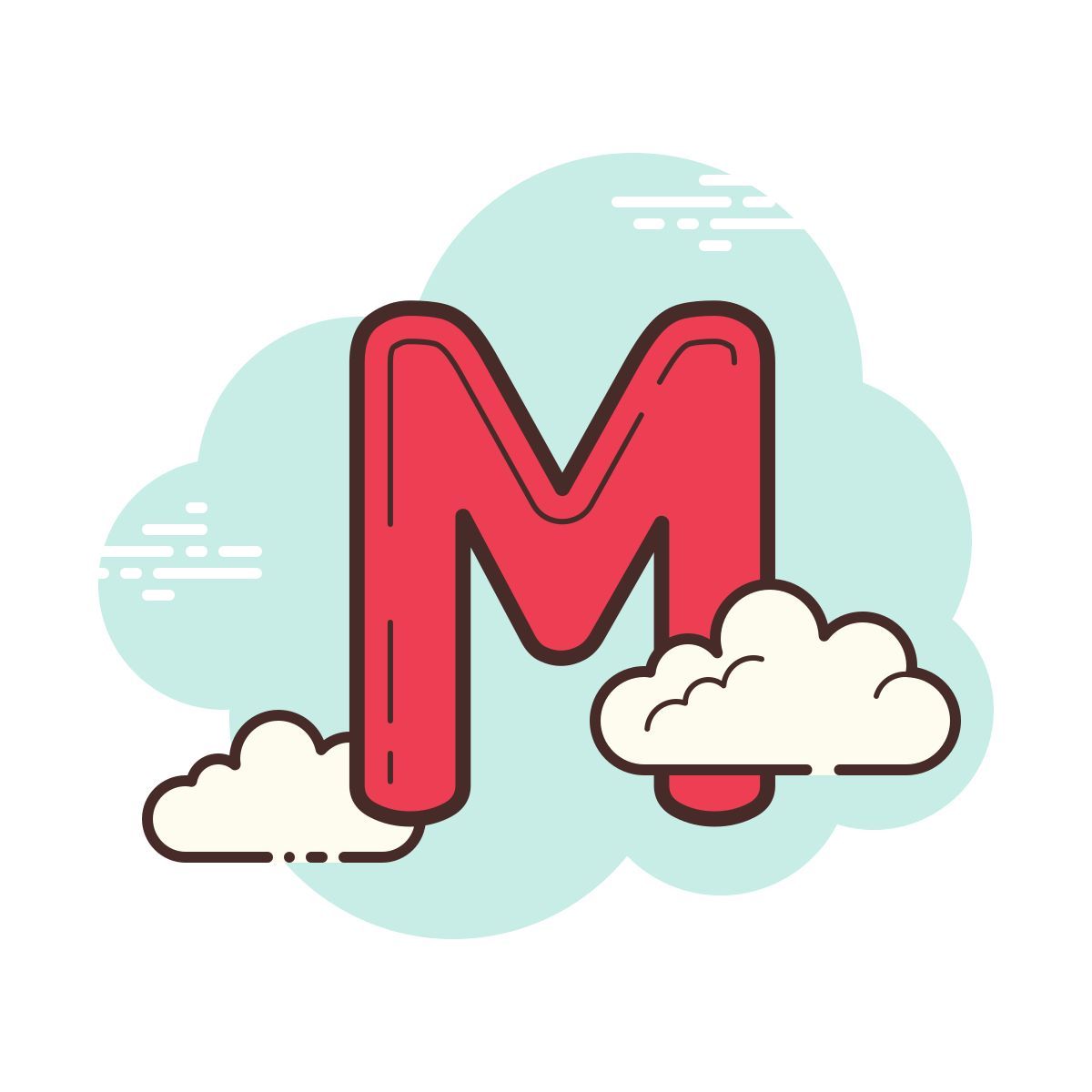 cloud style m icon