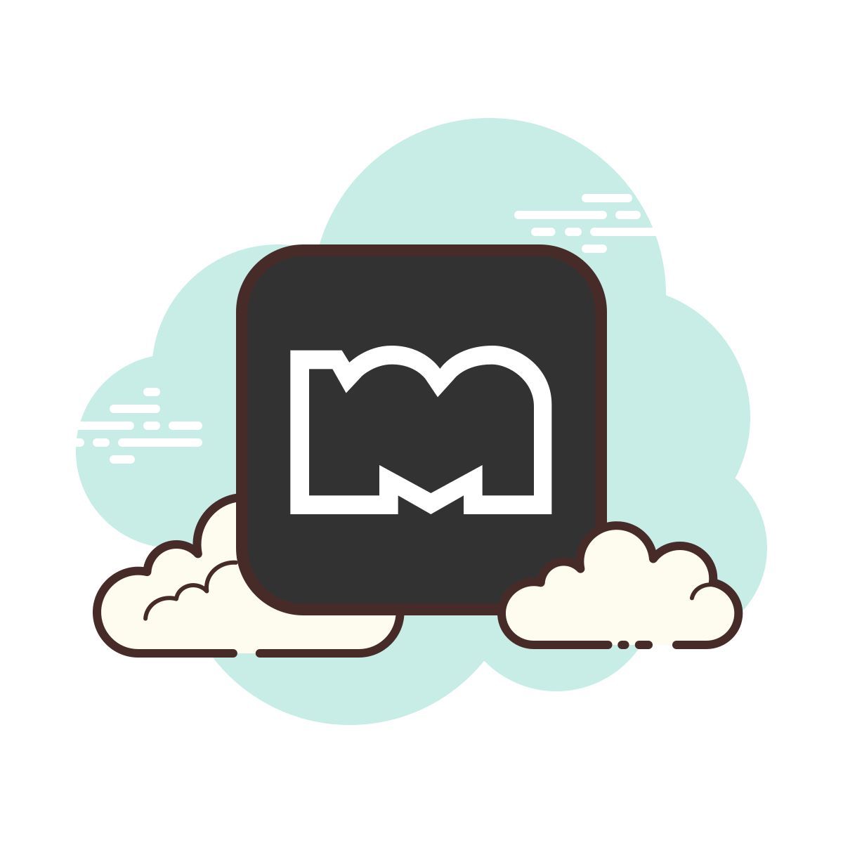 cloud style quête de carte icon