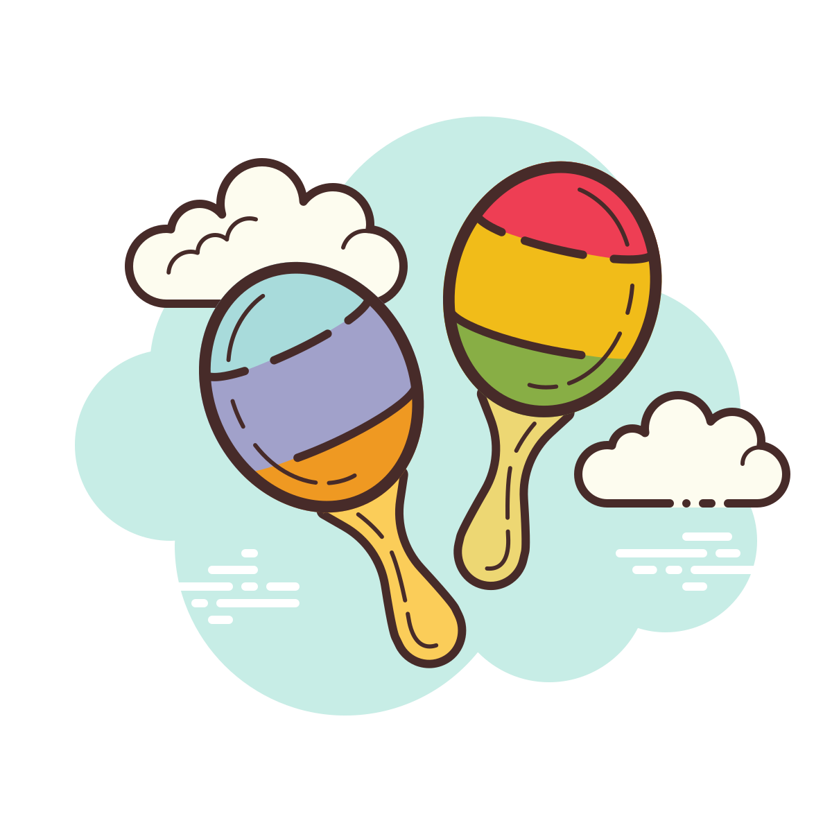 cloud style maracas icon