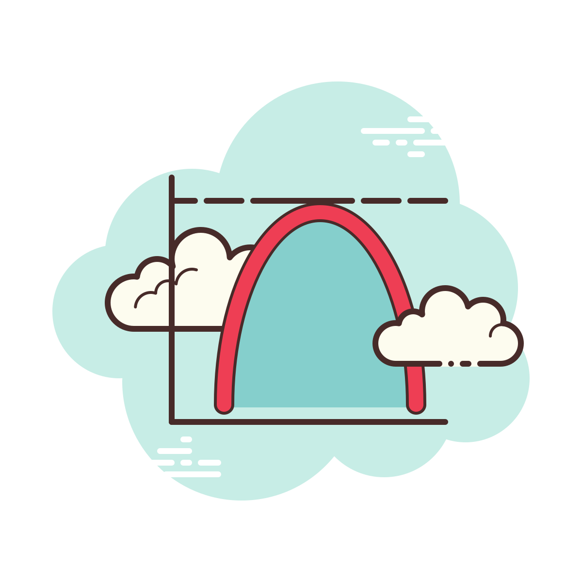 cloud style maximum value icon