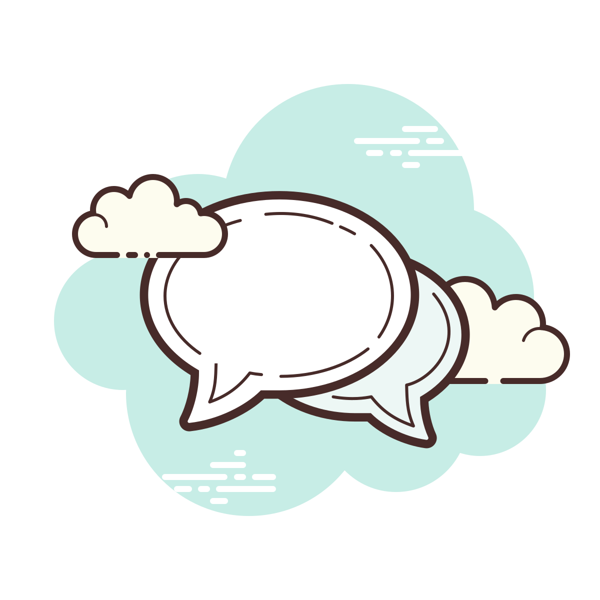 cloud style messaging  icon