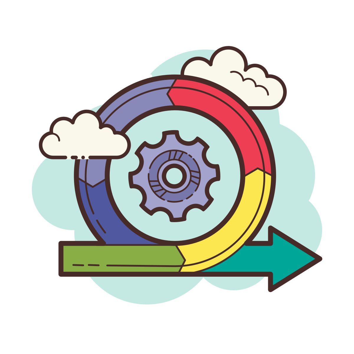 cloud style agile icon