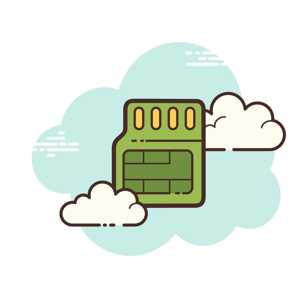 cloud style 微型sd icon