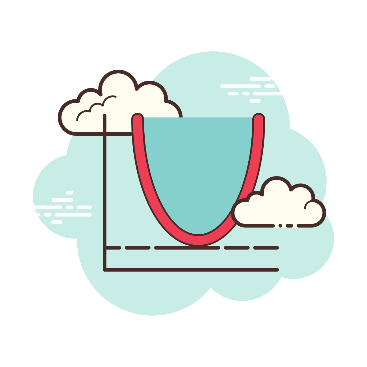 cloud style minimum value icon