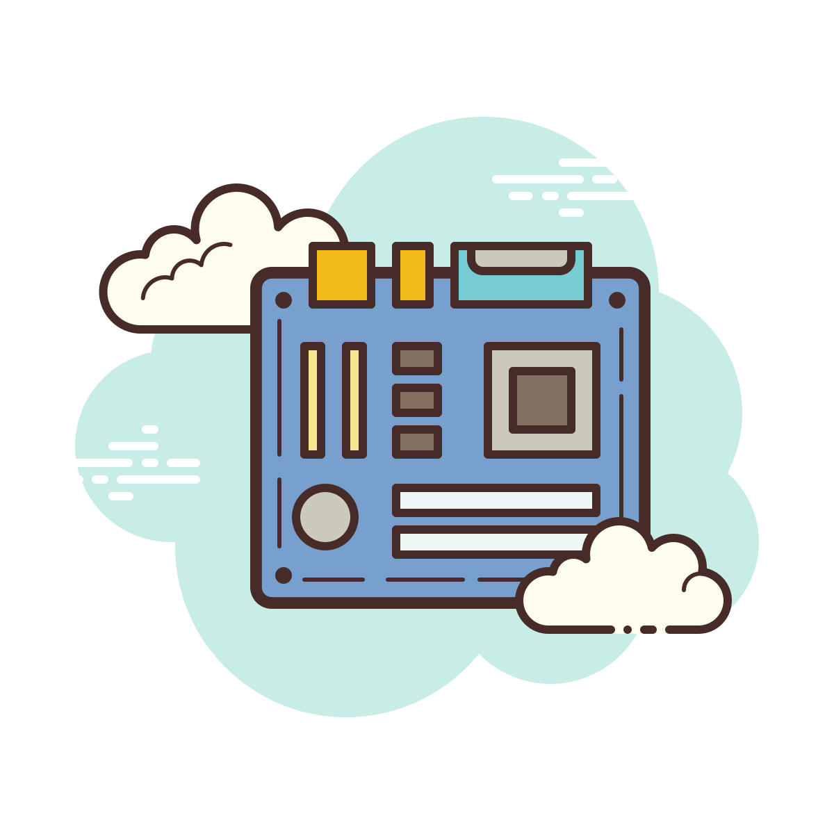cloud style motherboard icon