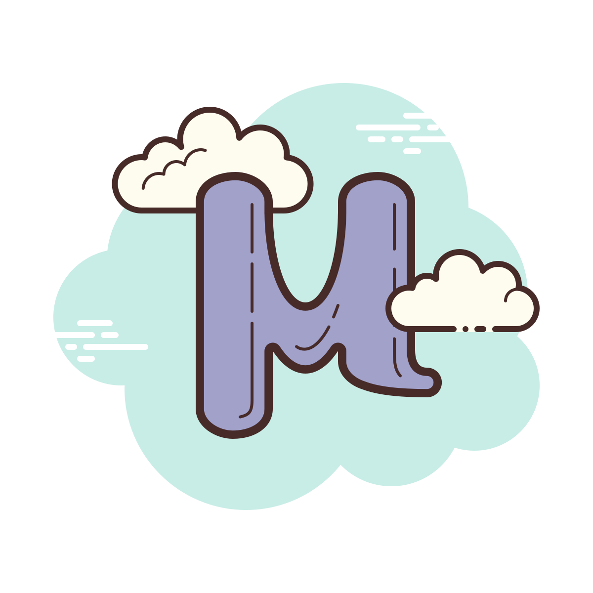 cloud style mu icon