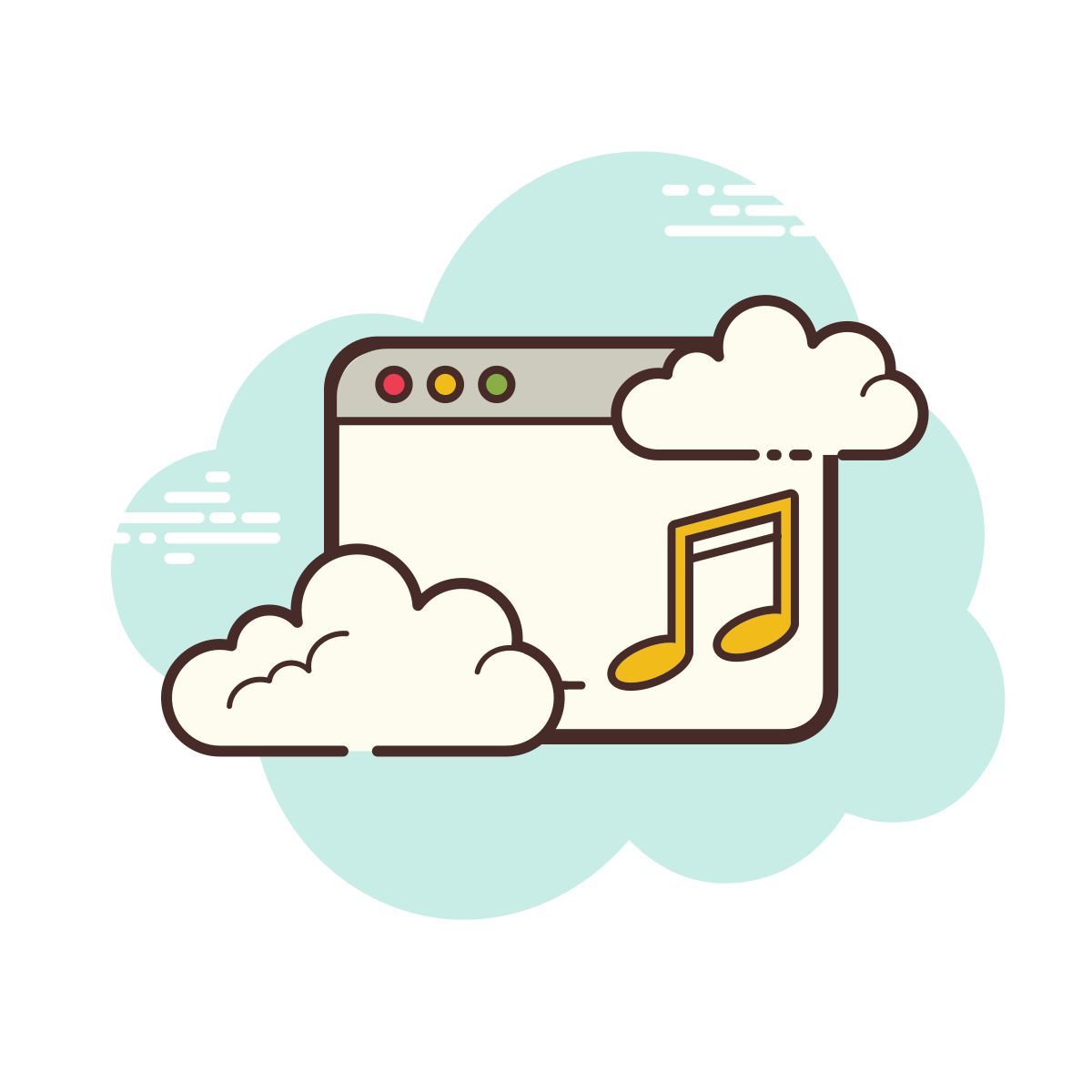 cloud style 音乐窗口 icon
