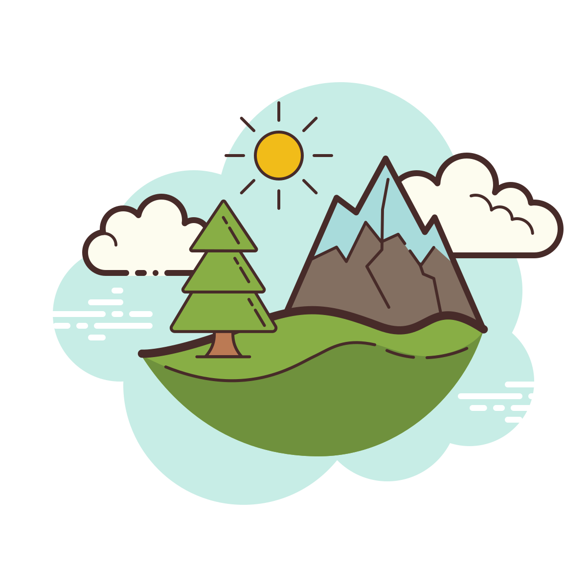 cloud style national park icon