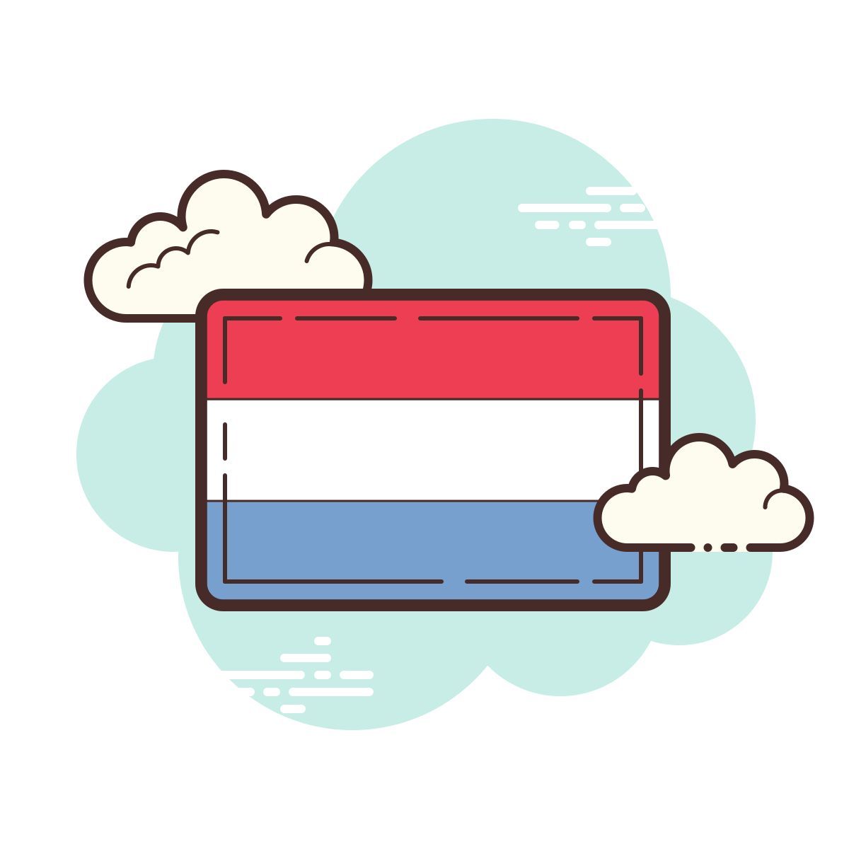 cloud style 네덜란드 icon