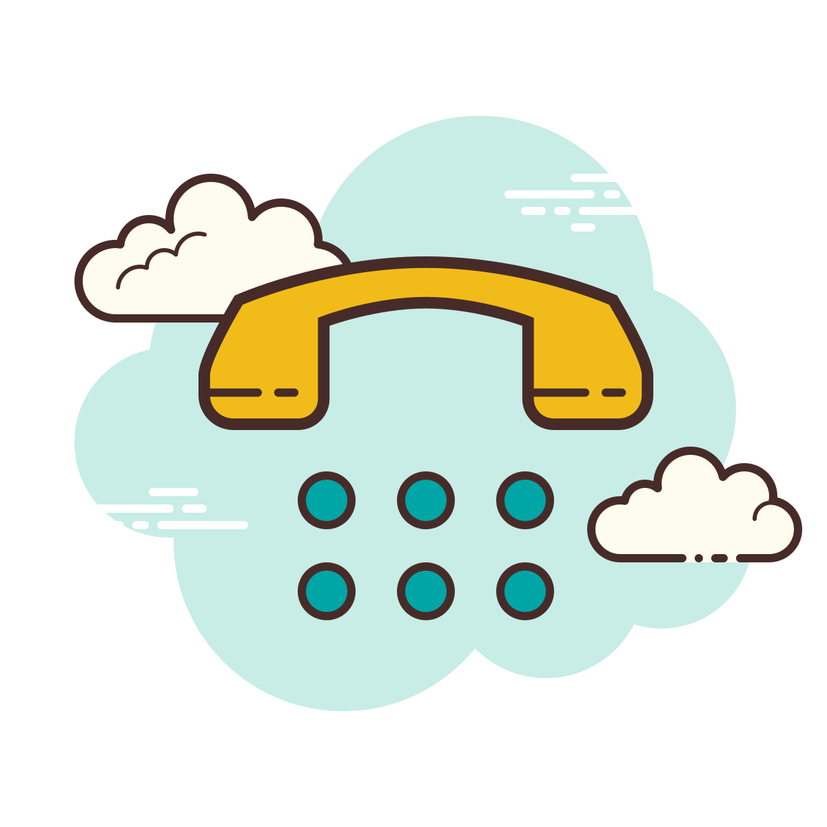 cloud style number pad icon