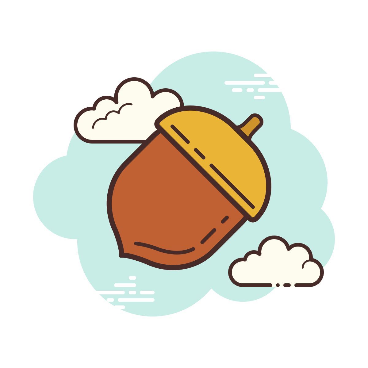 cloud style 너트 icon