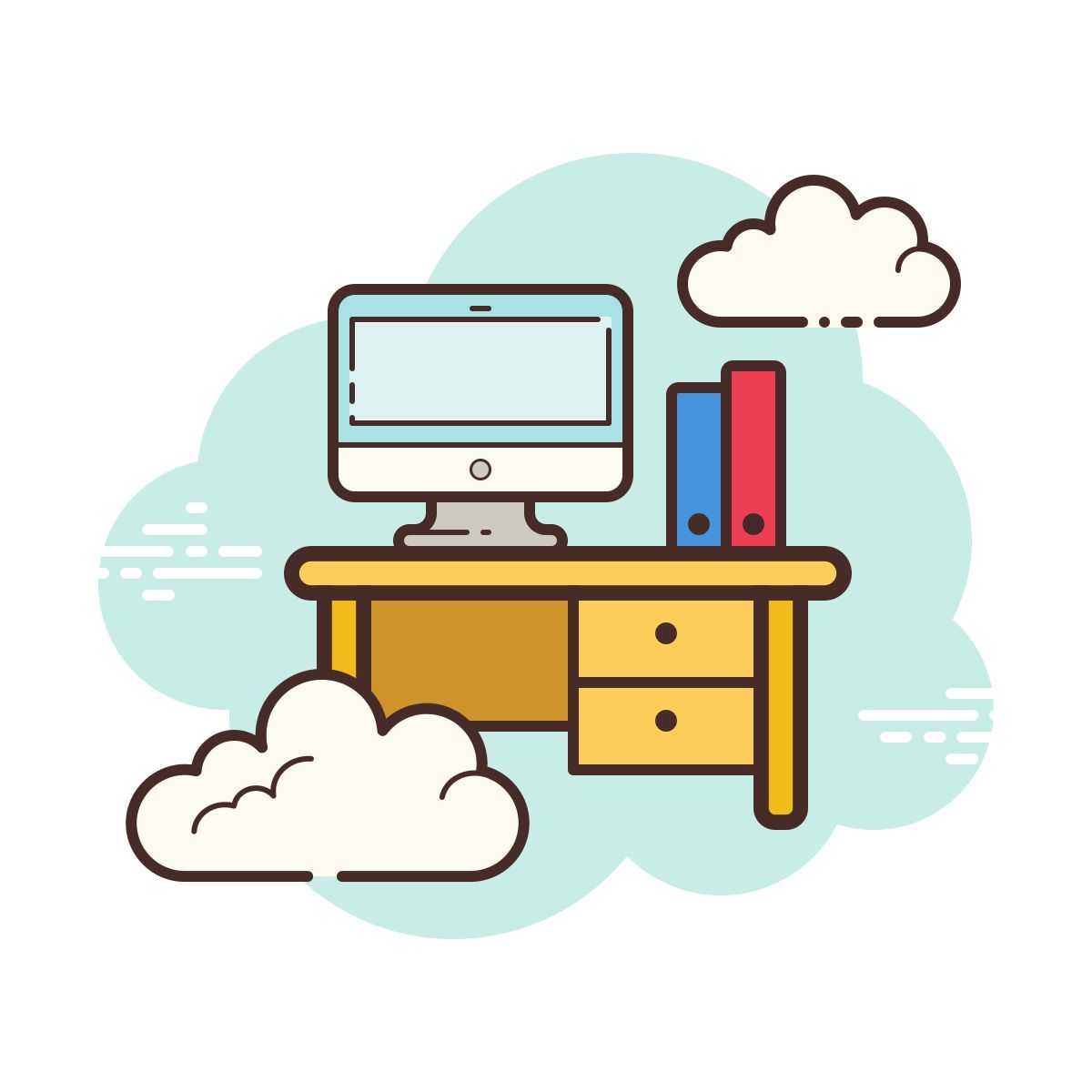 cloud style ufficio icon