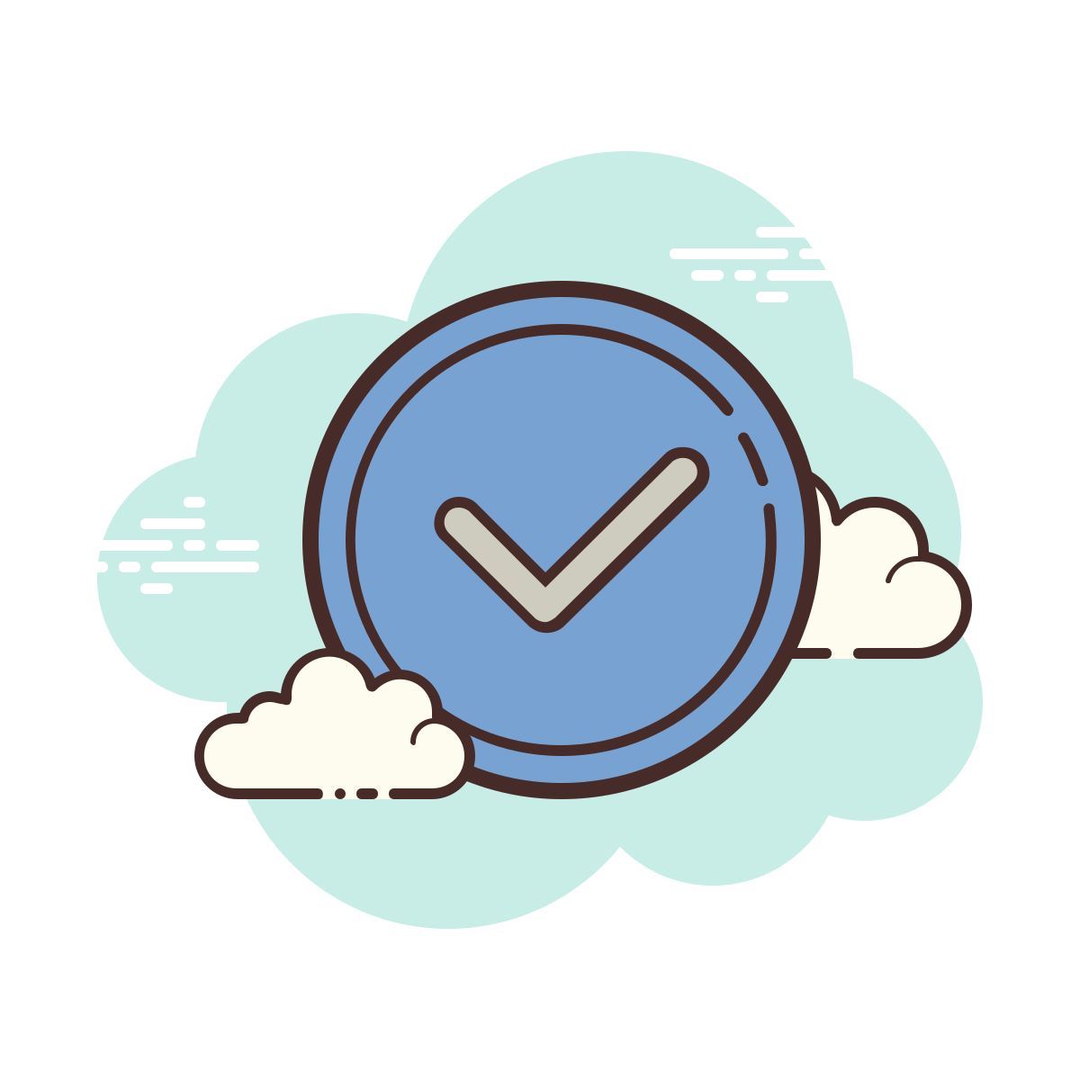 cloud style check mark icon