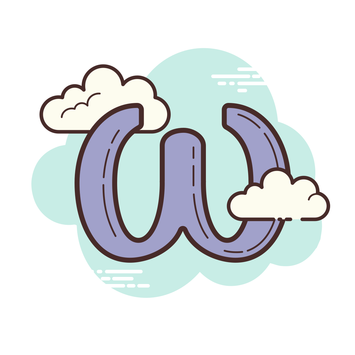 cloud style omega icon