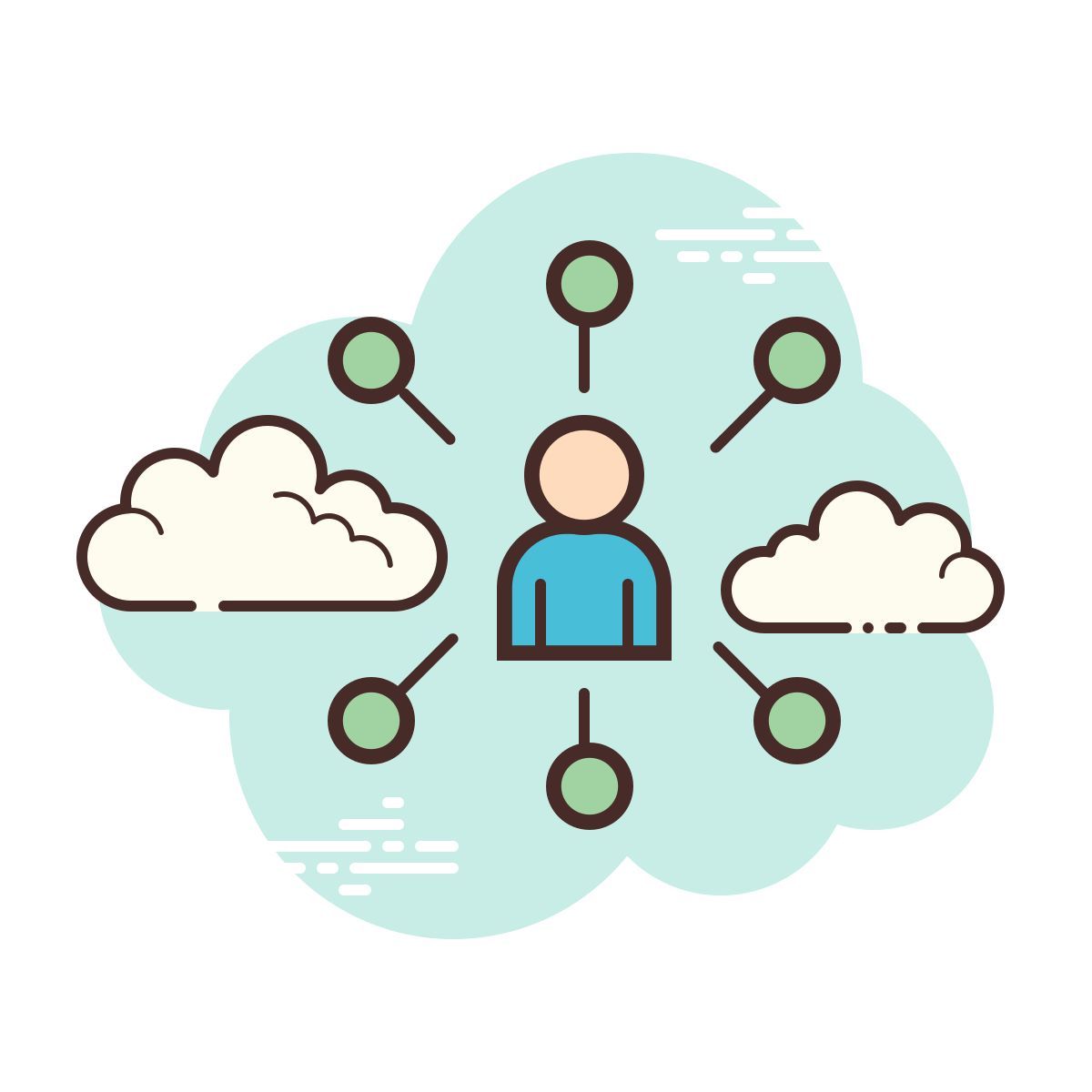 cloud style 联网 icon