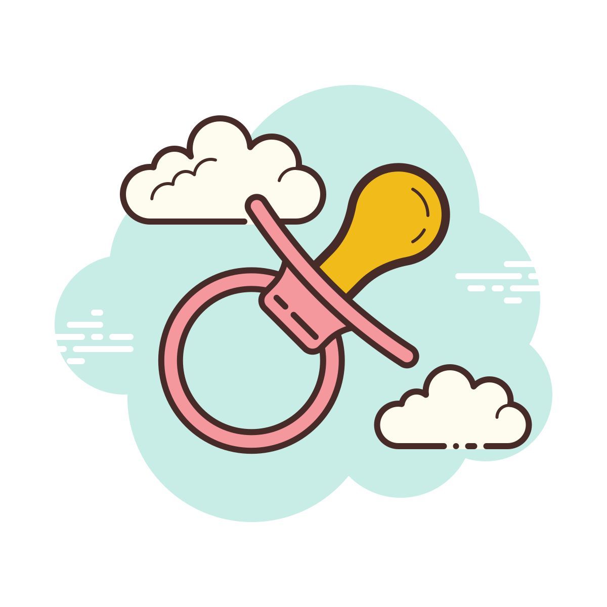 cloud style schnuller icon