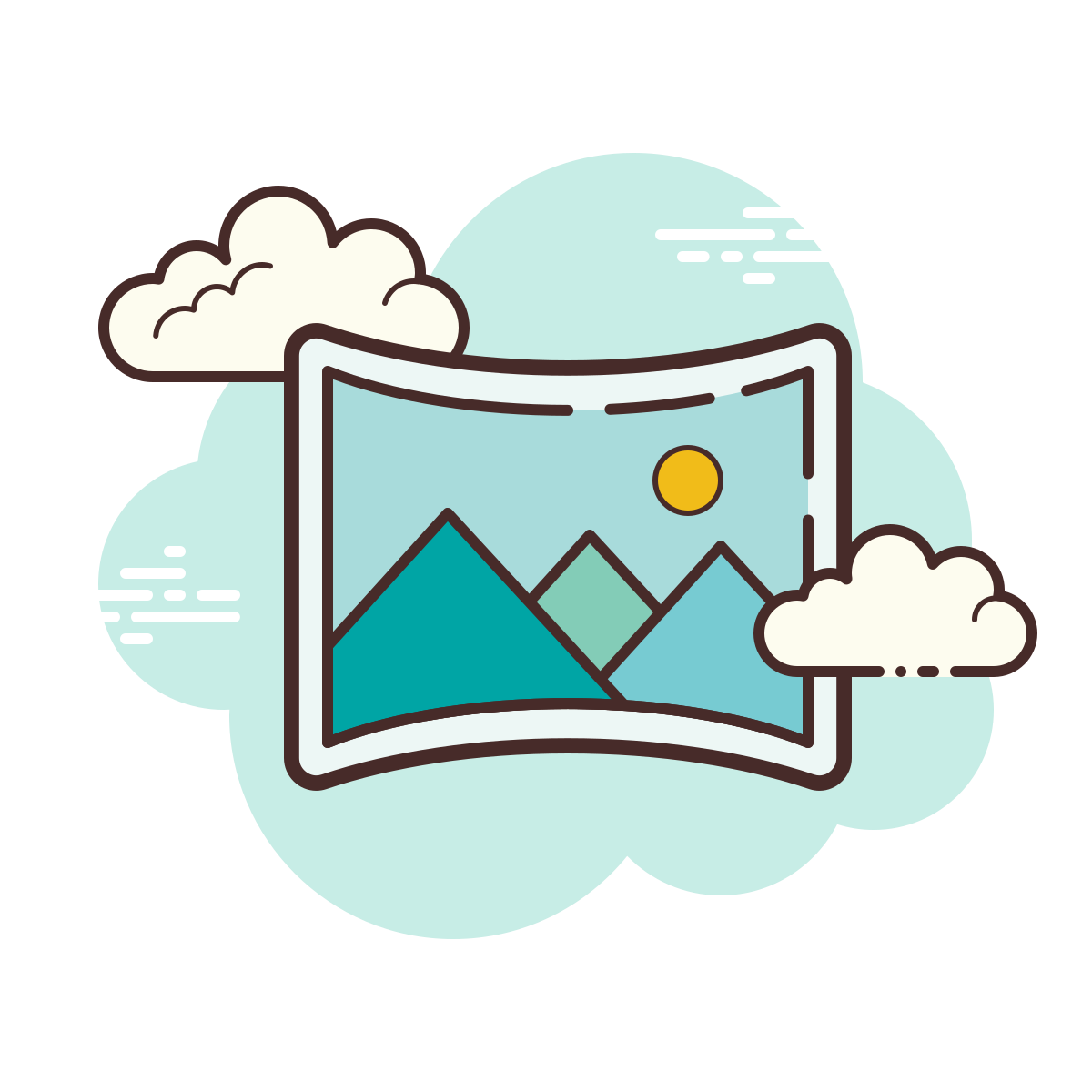 cloud style panorama icon