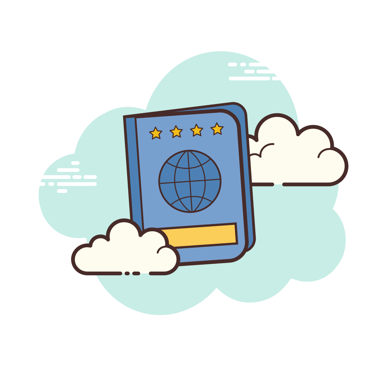 cloud style passport icon
