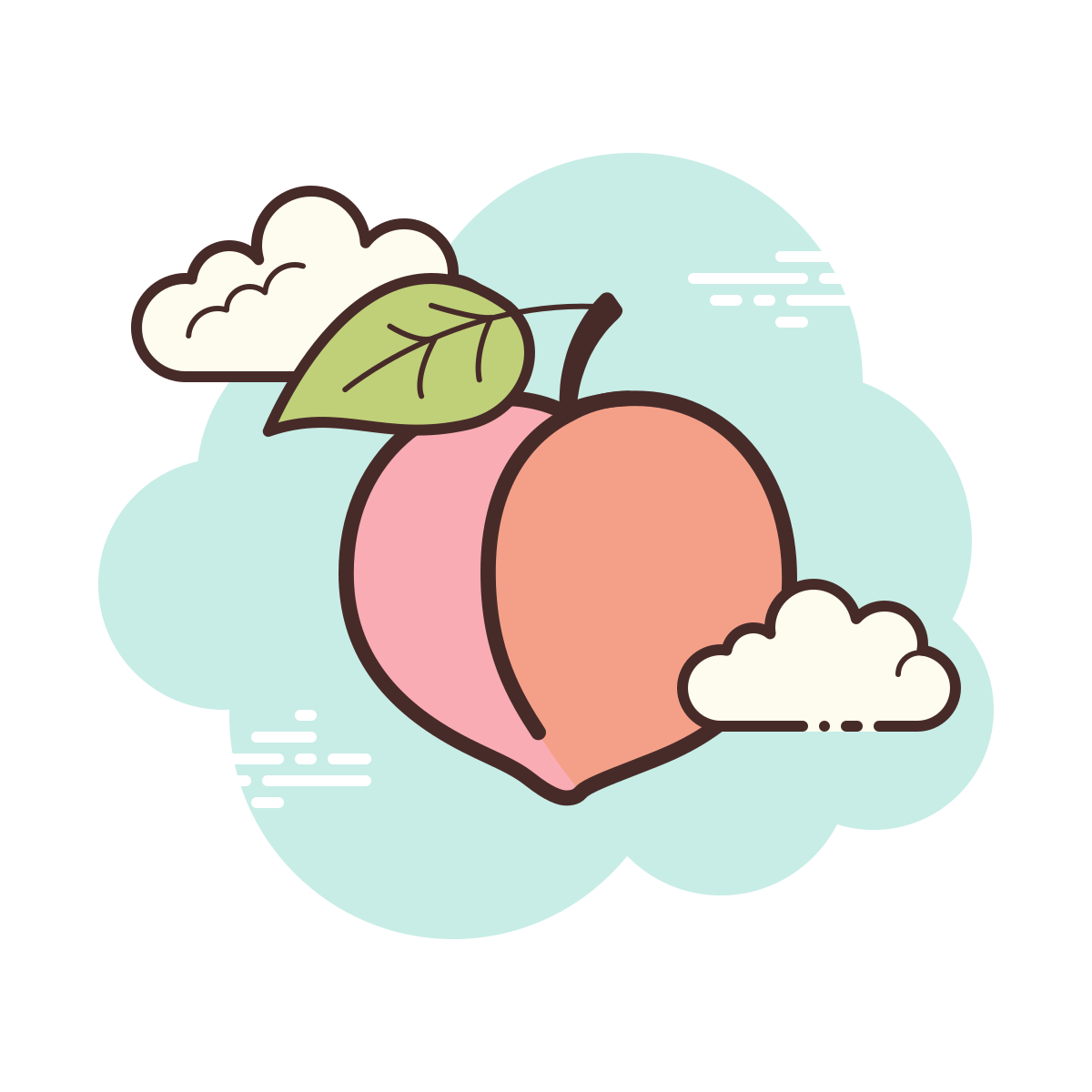 cloud style peach icon