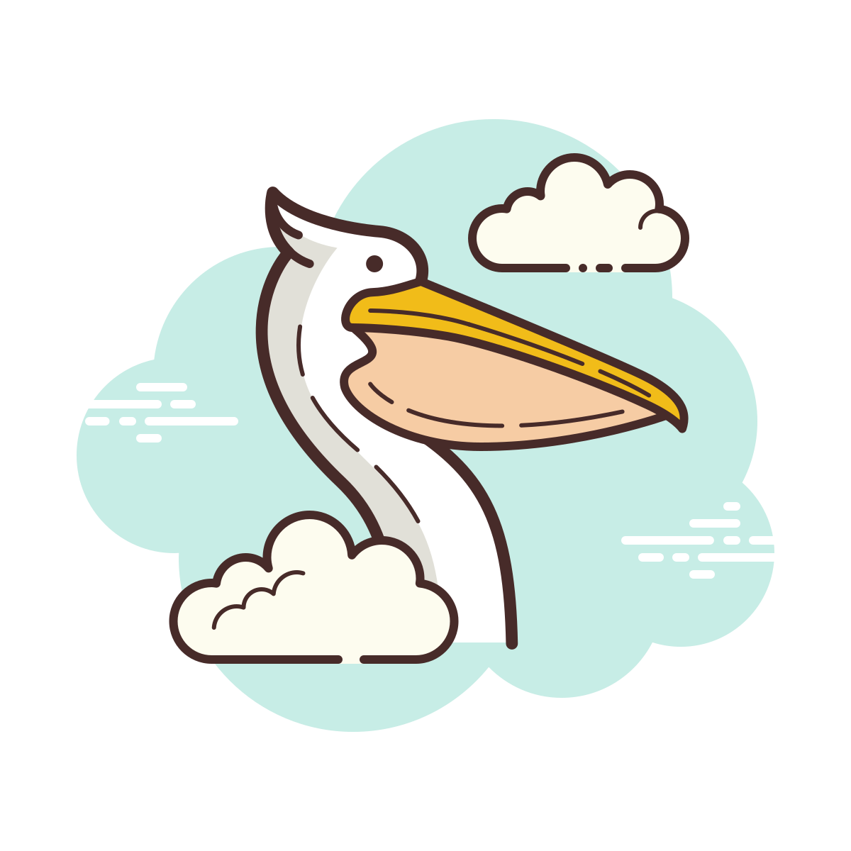 cloud style pelican icon