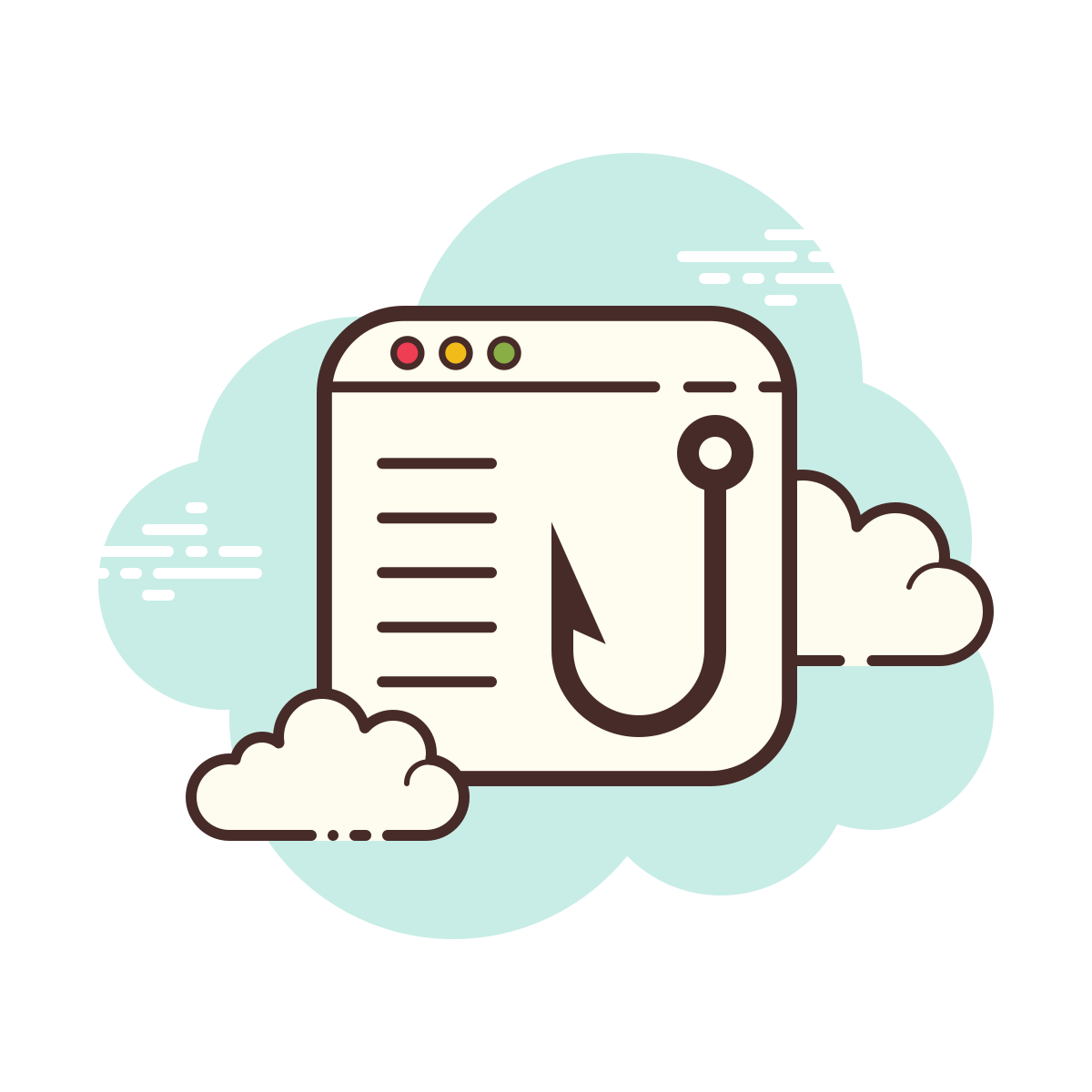 cloud style phishing icon