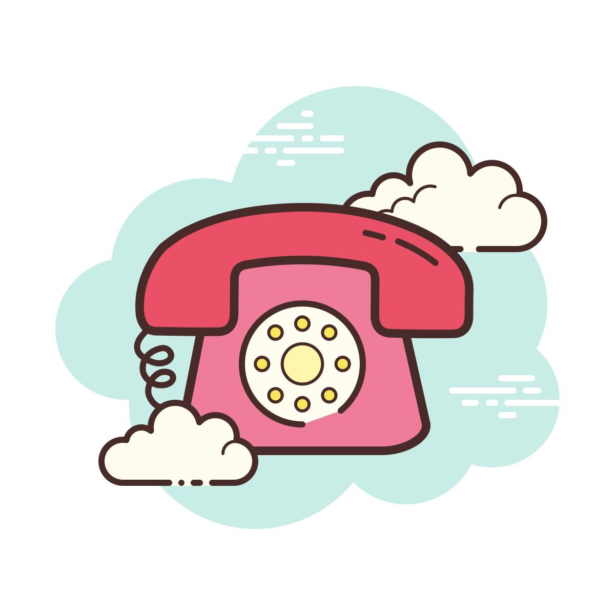 cloud style telefone sem uso icon