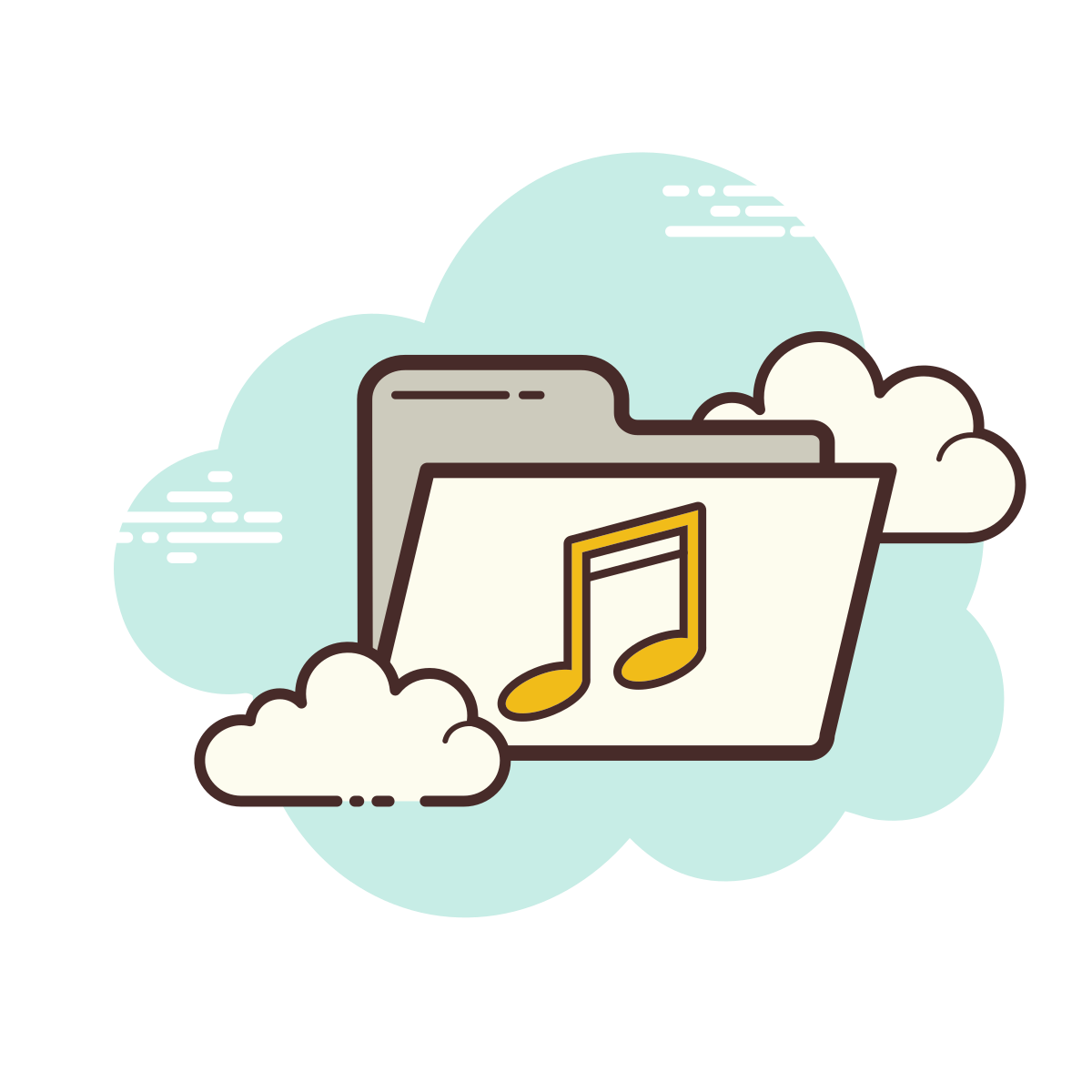 cloud style photos folder icon
