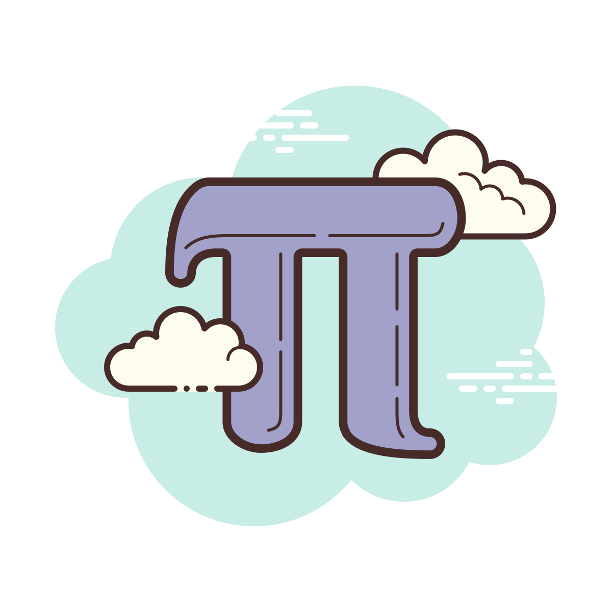 cloud style pi icon