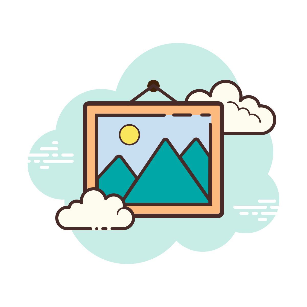 cloud style image icon