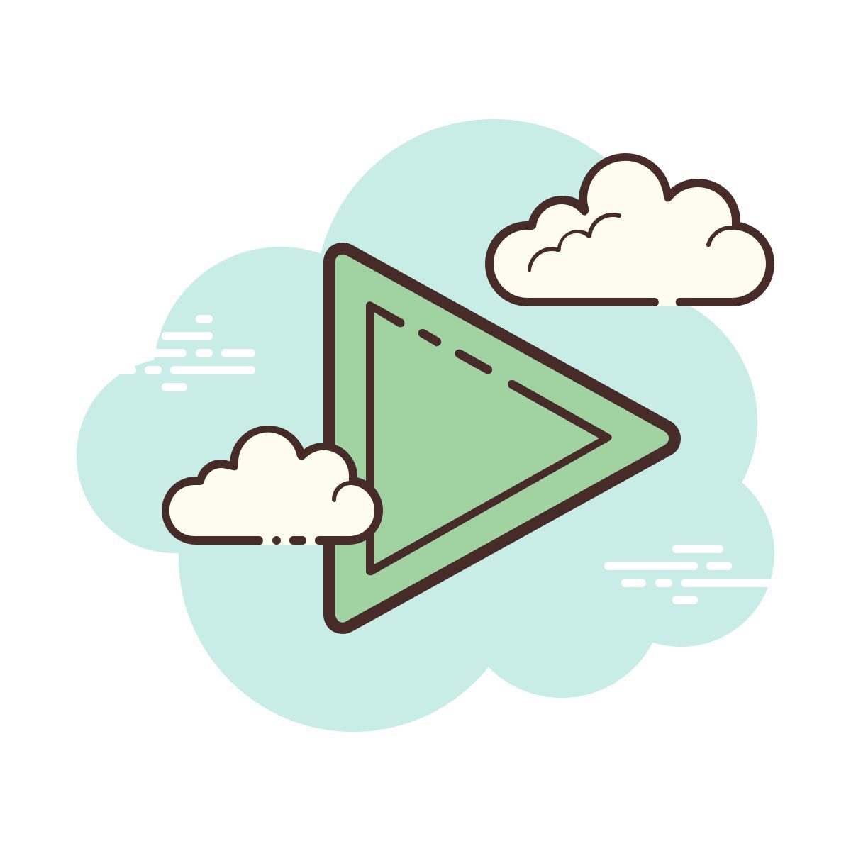 cloud style 놀이 icon