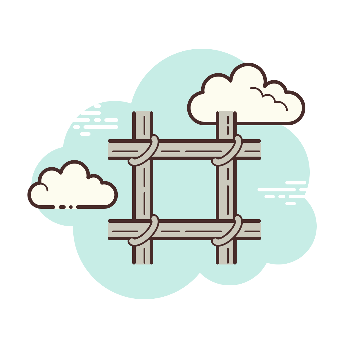 cloud style prison icon